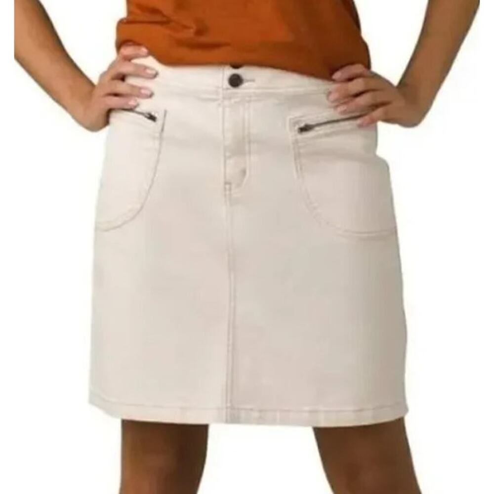 Prana Broadway Denim Skirt in Natural NWT Sz. 4